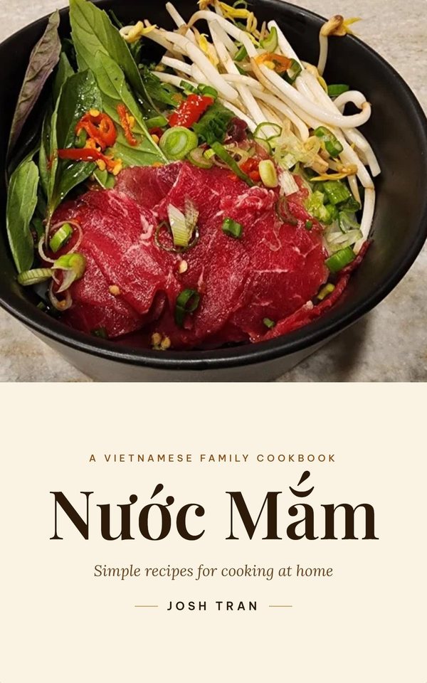 Nước Mắm cookbook cover by Josh Tran — a Vietnamese family cookbook