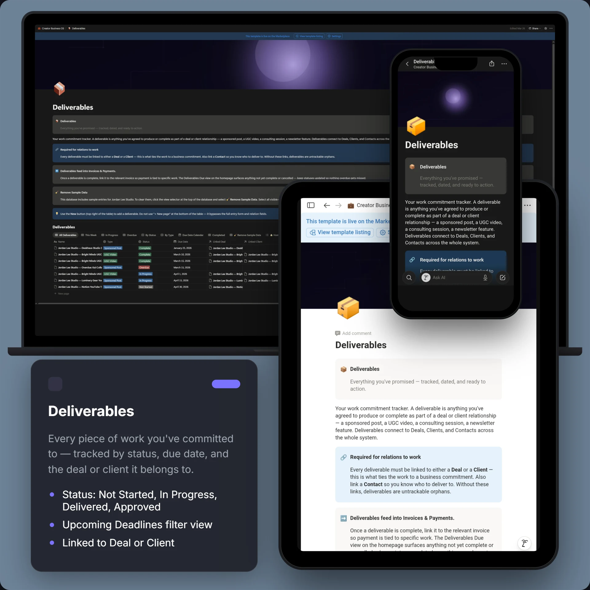 Deliverables