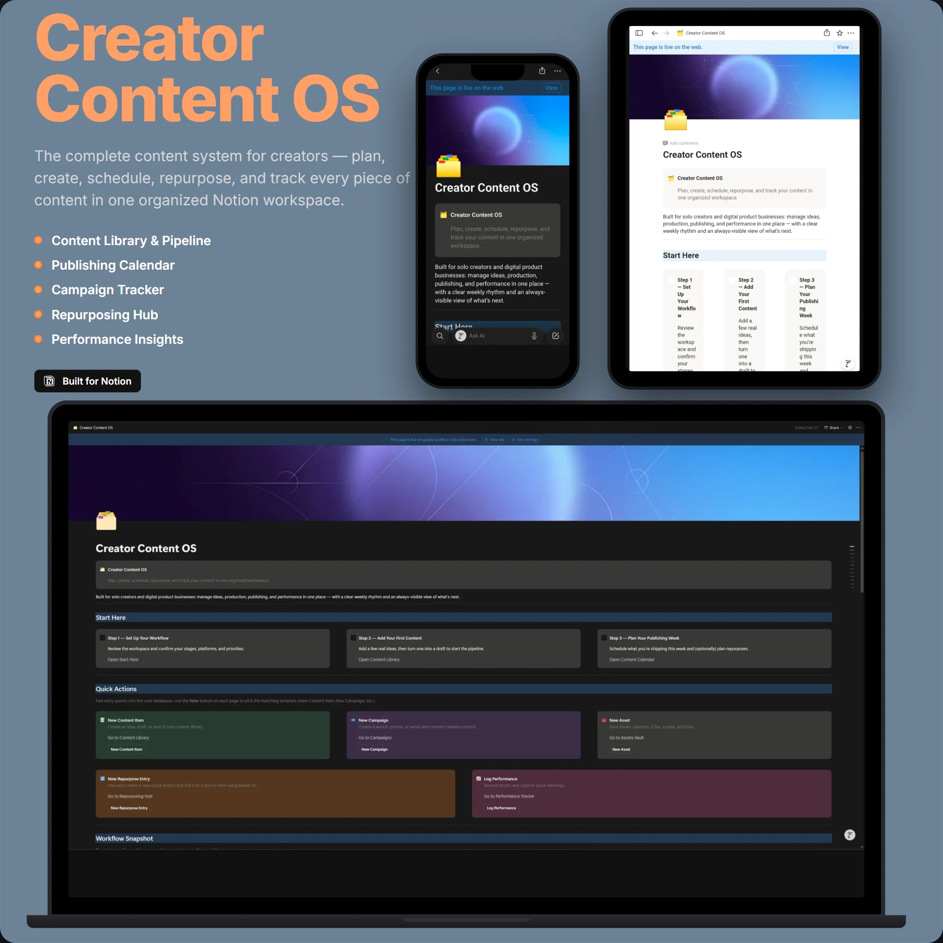 Creator Content OS · Hero