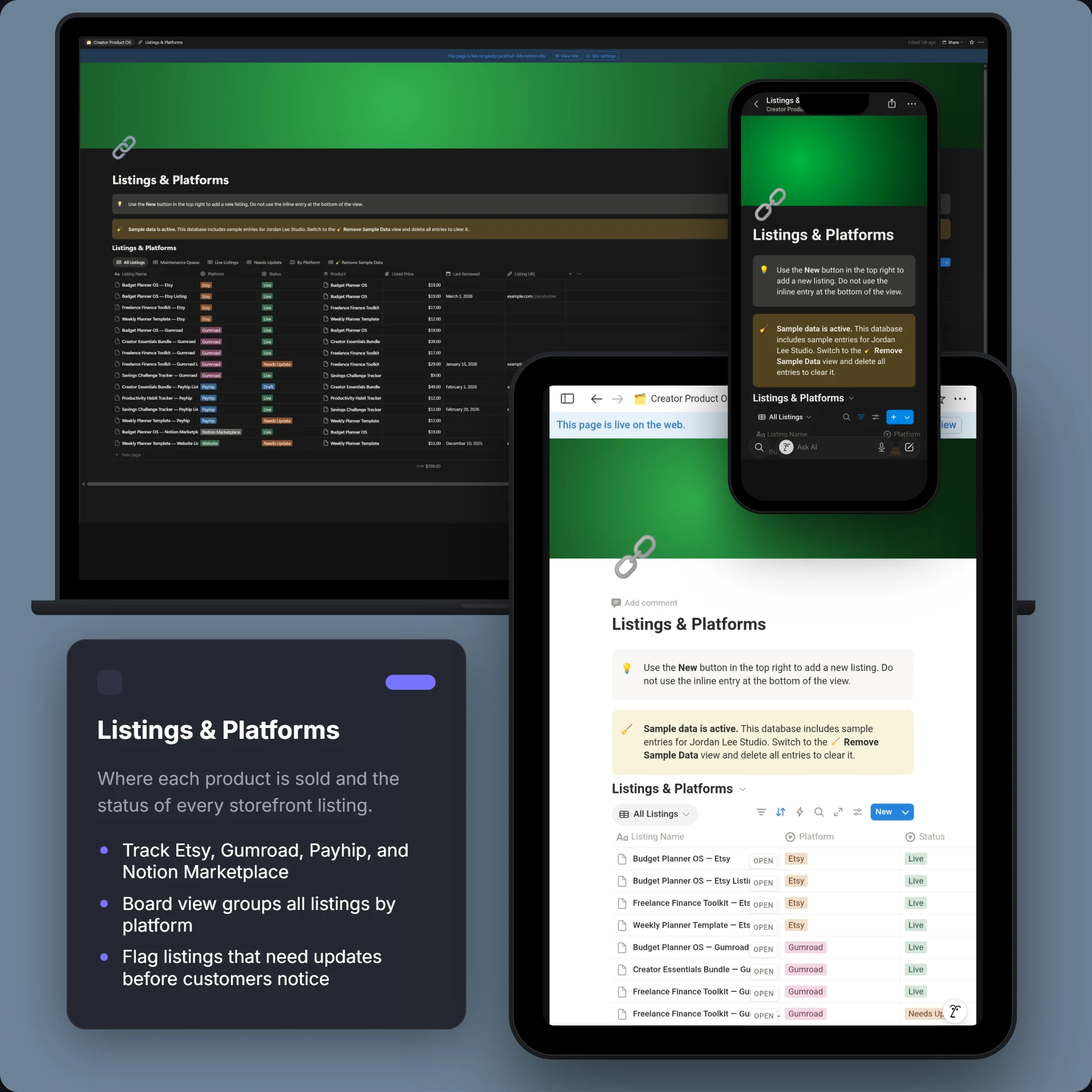 Listings & Platforms