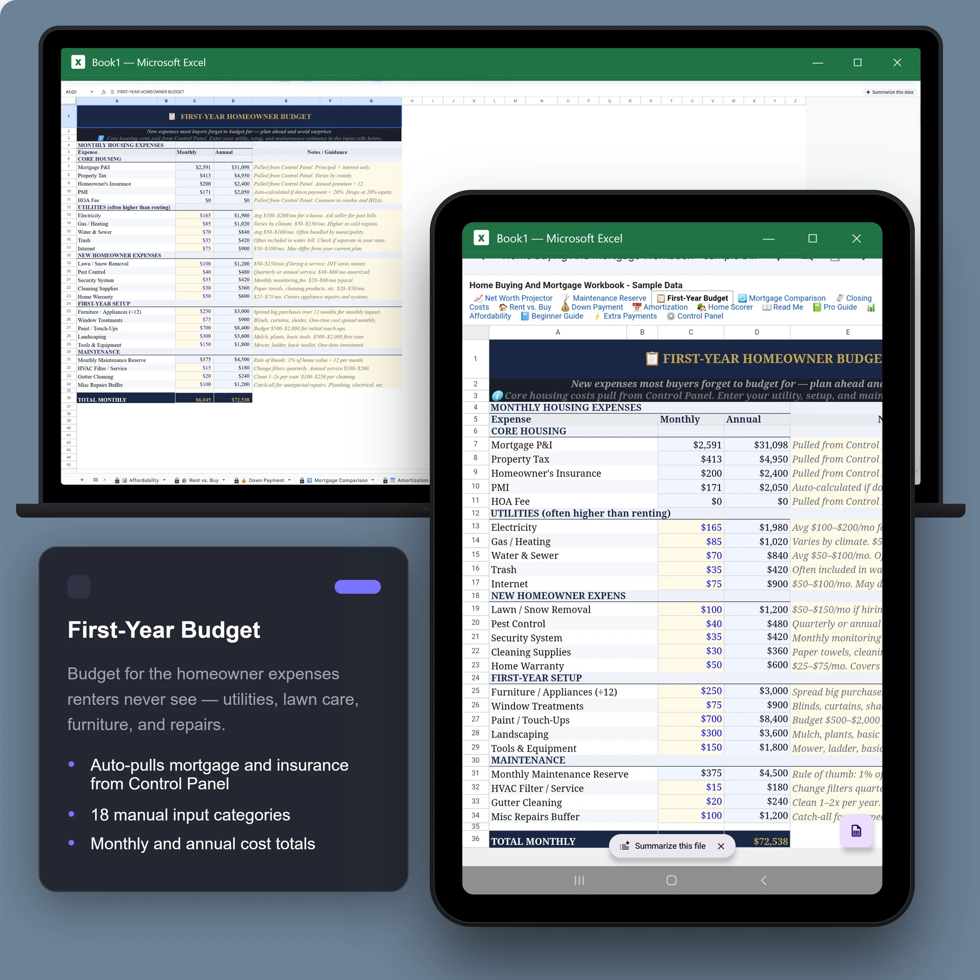 Excel · First Year