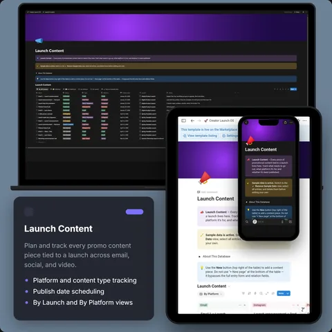 Launch Content