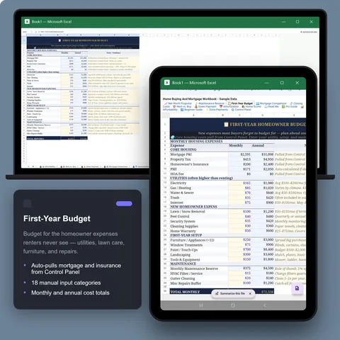 Excel · First Year