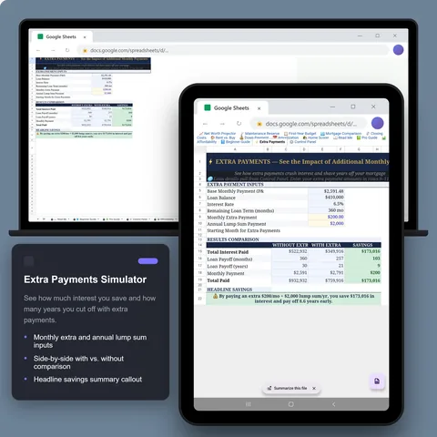 Sheets · Extra Payments