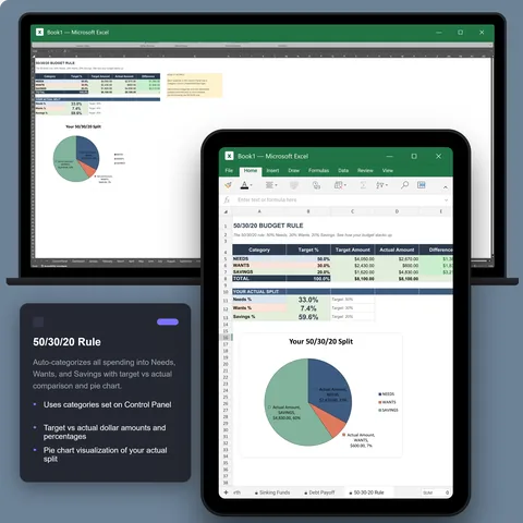 Excel · 50/30/20