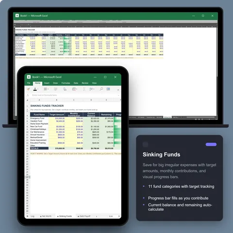 Excel · Sinking Funds