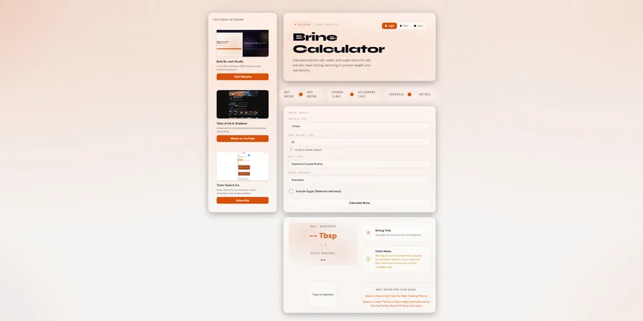 Brine Calculator — app screenshot