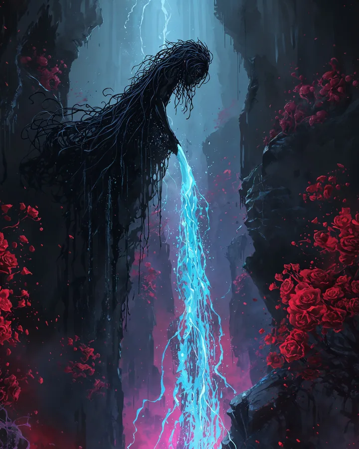 Silhouettes Fantasy variant 1 — Aquarius Zodiac Art Print