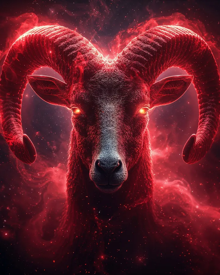 Hyper Realistic variant 1 — Aries Zodiac Art Print