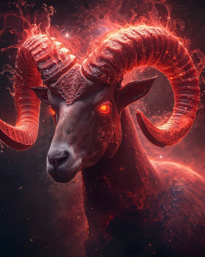 Hyper Realistic variant 2 — Aries Zodiac Art Print