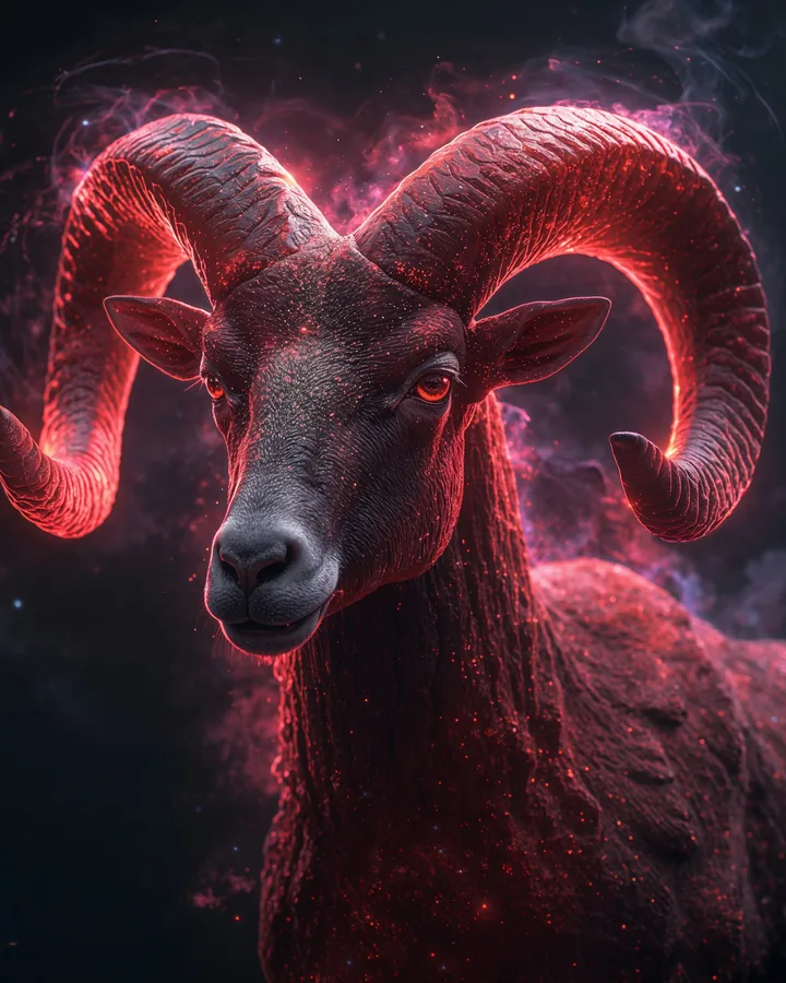 Hyper Realistic variant 3 — Aries Zodiac Art Print