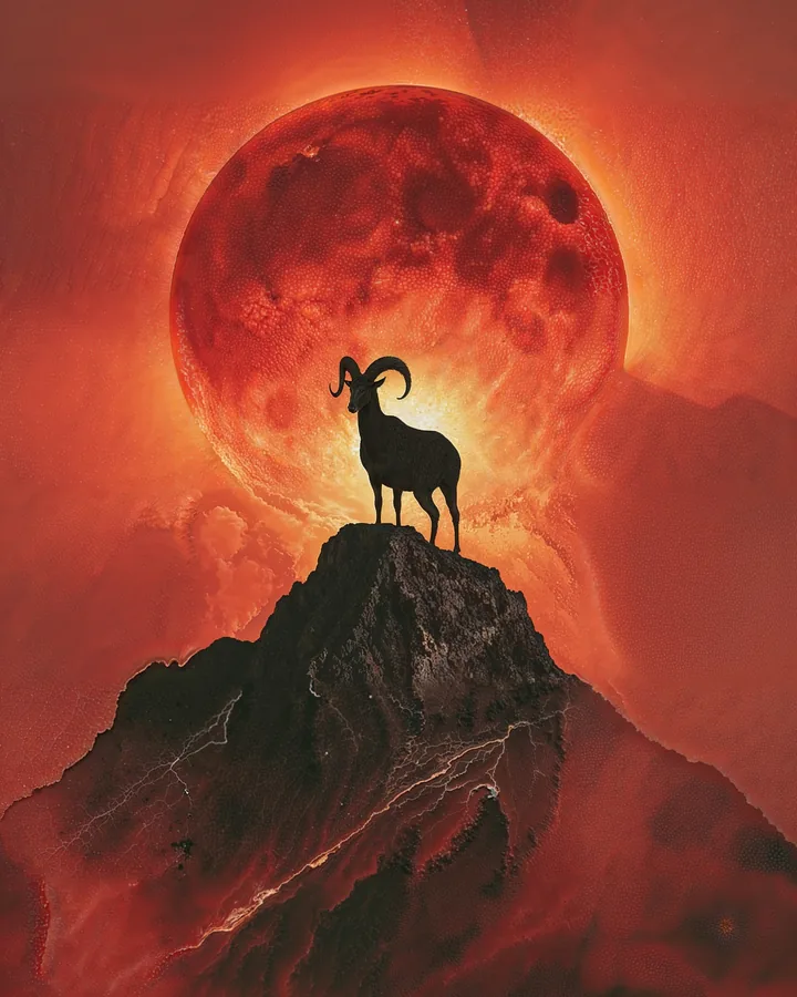 Silhouette Aspects variant 1 — Aries Zodiac Art Print