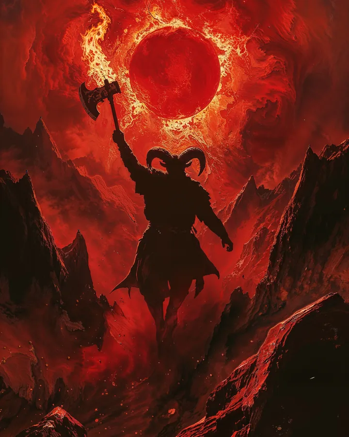 Silhouettes variant 1 — Aries Zodiac Art Print
