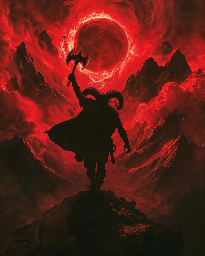 Silhouettes variant 2 — Aries Zodiac Art Print