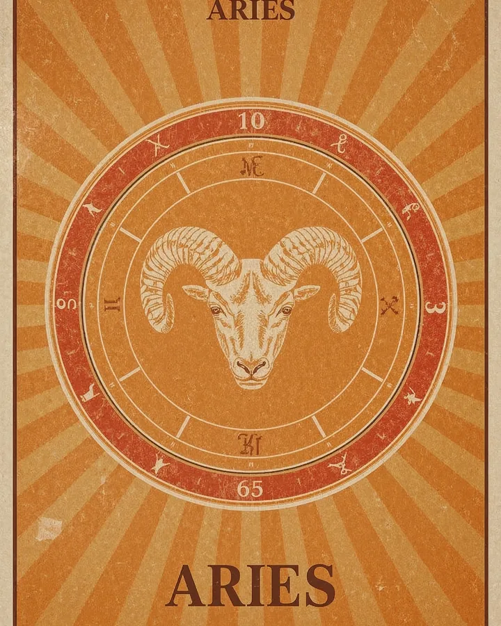 Vintage Posters variant 1 — Aries Zodiac Art Print