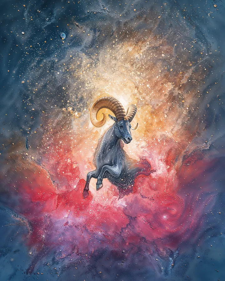 Watercolor 1 variant 2 — Aries Zodiac Art Print