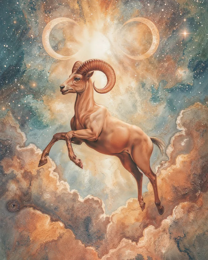 Watercolor 2 variant 1 — Aries Zodiac Art Print