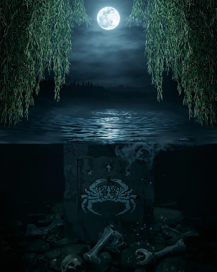 Halloween variant 2 — Cancer Zodiac Art Print