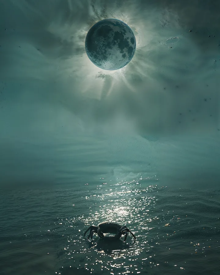 Silhouette Aspects variant 1 — Cancer Zodiac Art Print