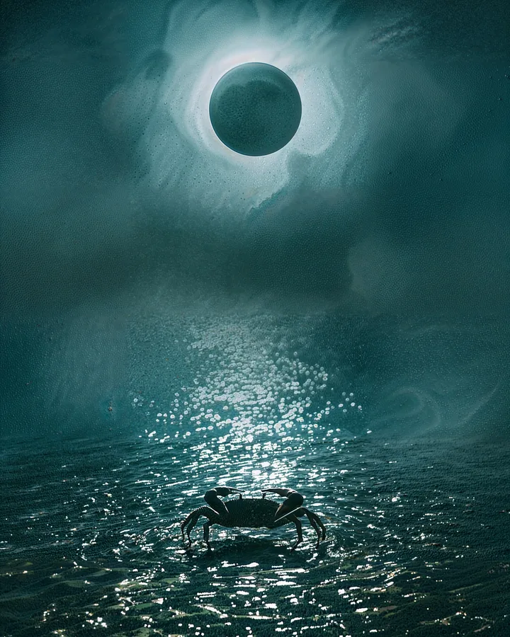 Silhouette Aspects variant 2 — Cancer Zodiac Art Print