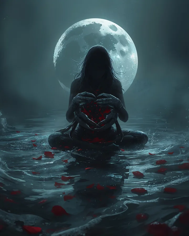 Silhouettes Fantasy variant 1 — Cancer Zodiac Art Print