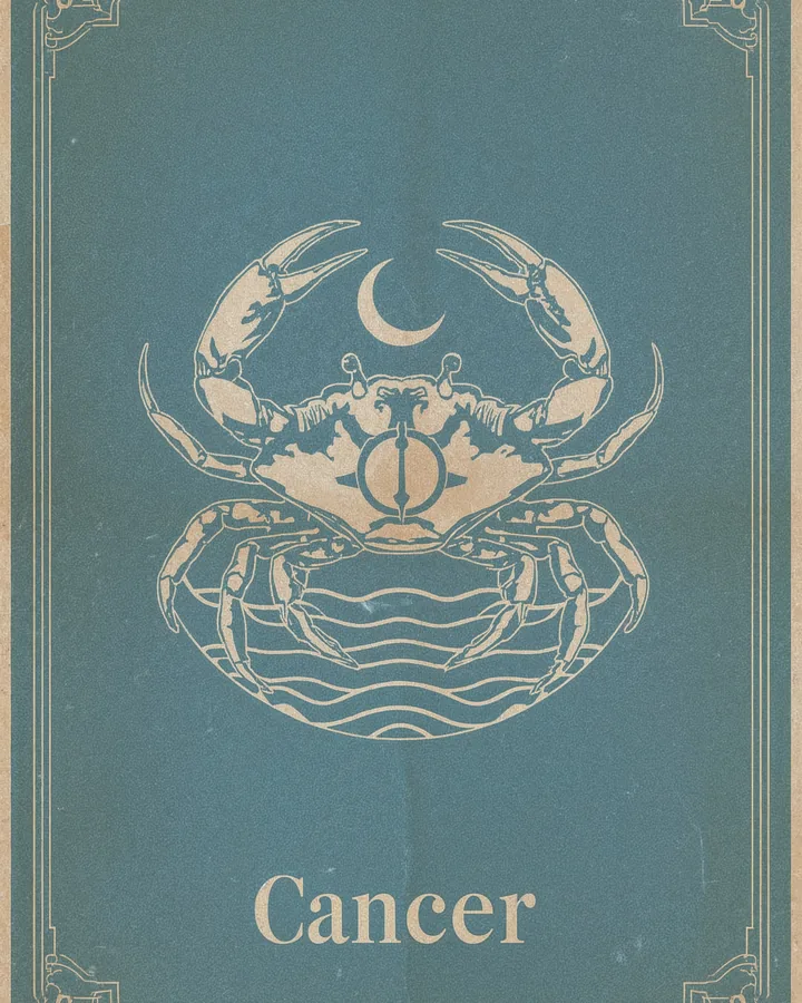 Vintage Posters variant 1 — Cancer Zodiac Art Print