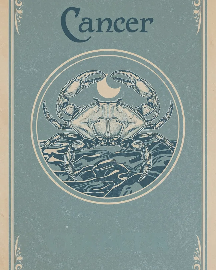 Vintage Posters variant 2 — Cancer Zodiac Art Print