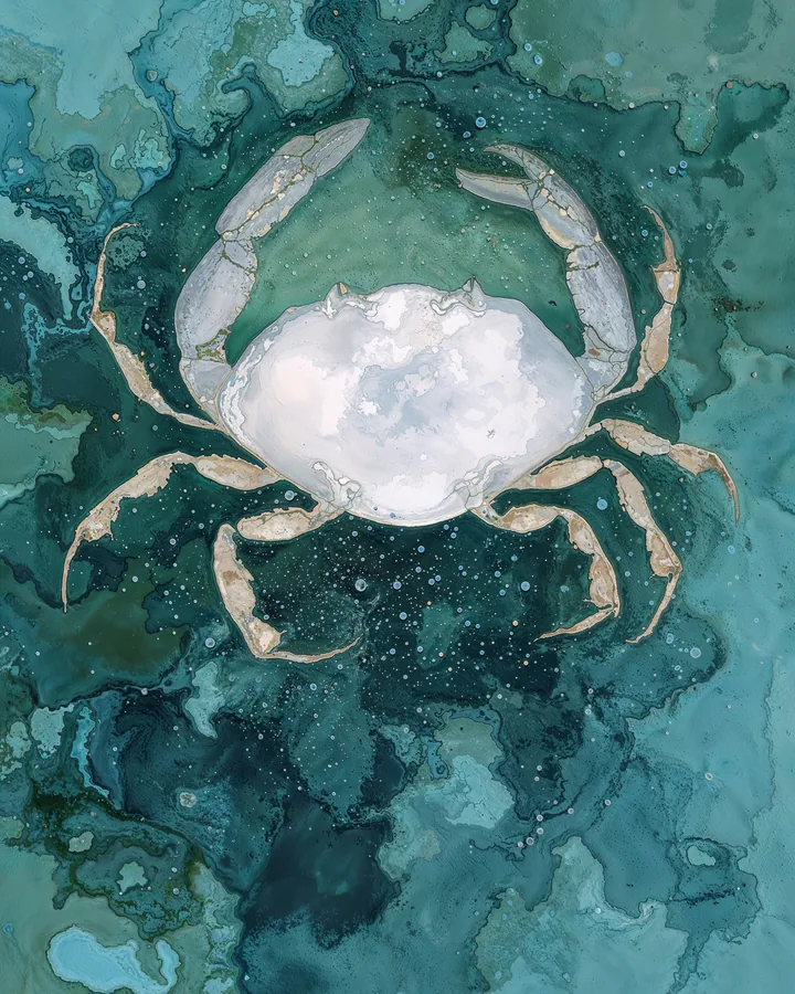 Watercolor 1 variant 1 — Cancer Zodiac Art Print