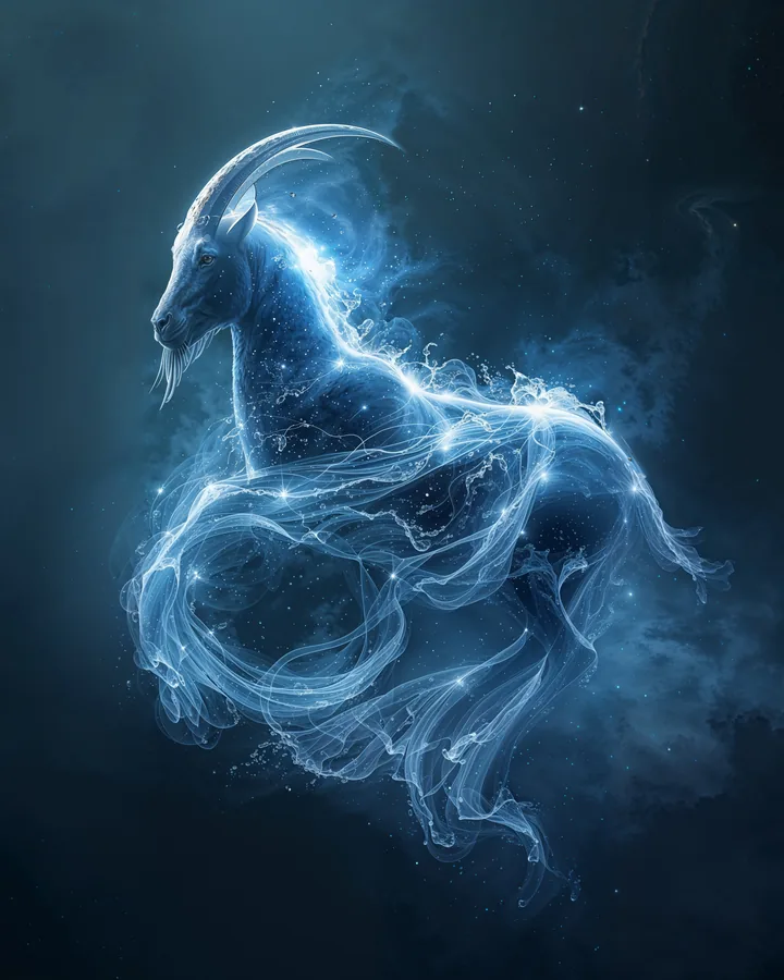 Hyper Realistic variant 1 — Capricorn Zodiac Art Print