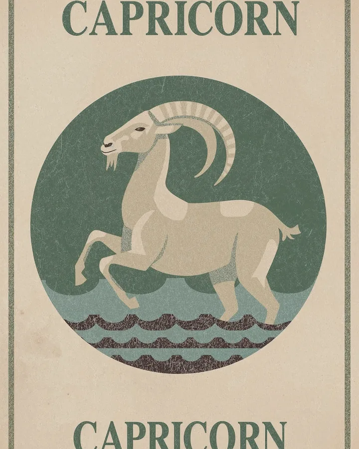 Vintage Posters variant 1 — Capricorn Zodiac Art Print