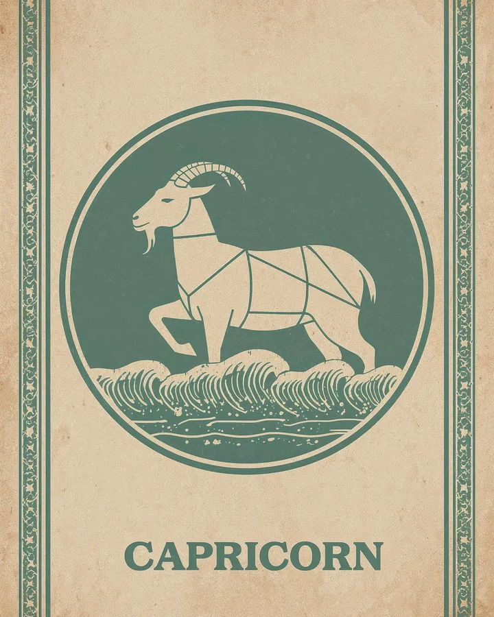 Vintage Posters variant 2 — Capricorn Zodiac Art Print