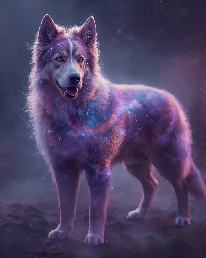 Dog Chinese Zodiac Art Print — Hyper-Realistic — Lunar Guardians variant 2