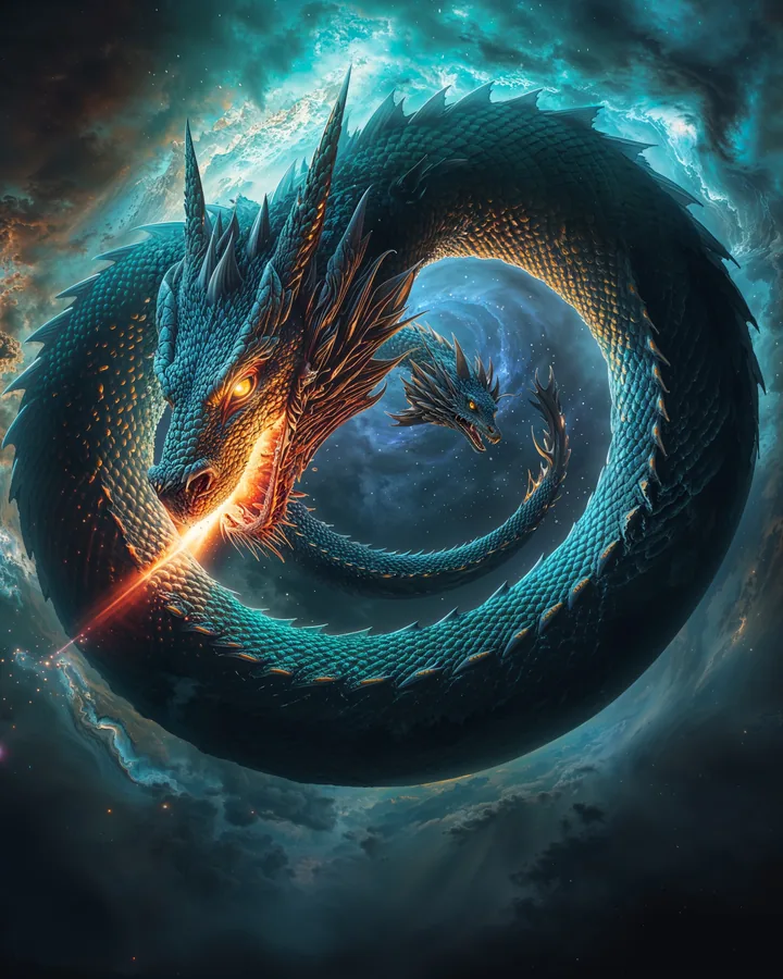 Dragon Chinese Zodiac Art Print — Hyper-Realistic — Lunar Guardians variant 1