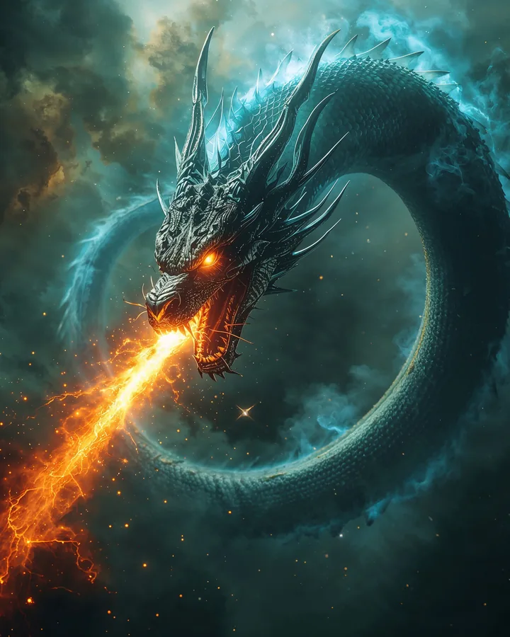 Dragon Chinese Zodiac Art Print — Hyper-Realistic — Lunar Guardians variant 2