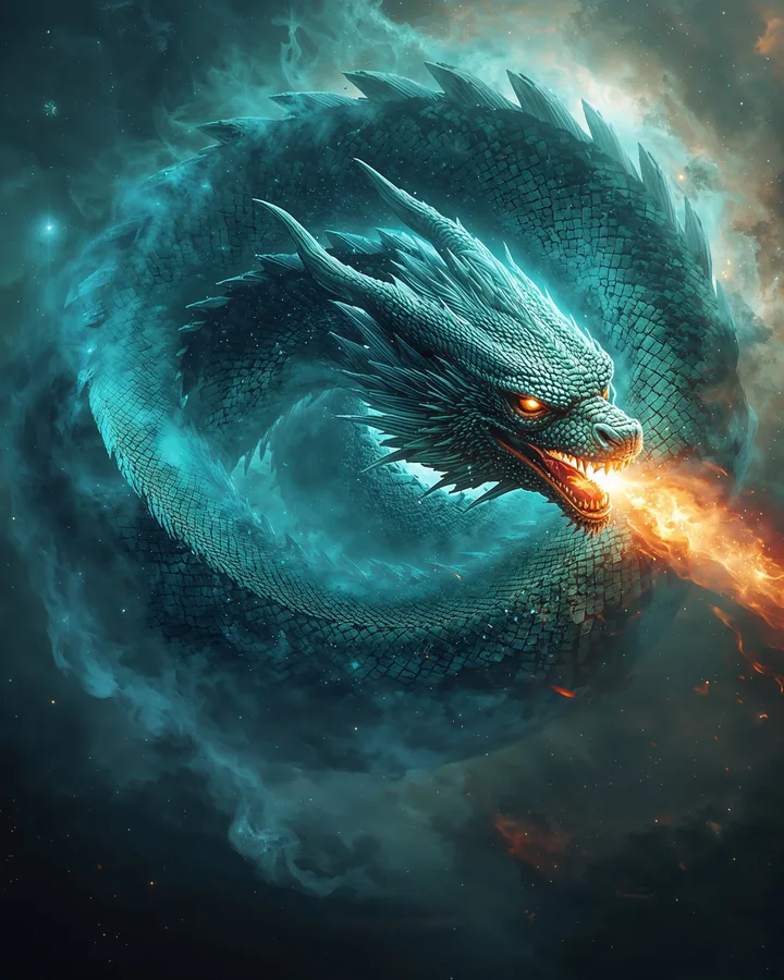 Dragon Chinese Zodiac Art Print — Hyper-Realistic — Lunar Guardians variant 3