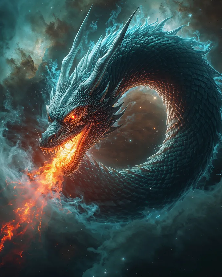 Dragon Chinese Zodiac Art Print — Hyper-Realistic — Lunar Guardians variant 4