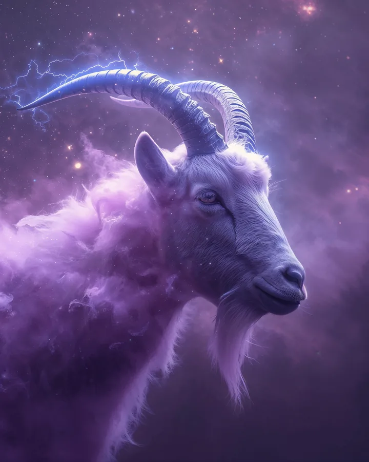 Goat Chinese Zodiac Art Print — Hyper-Realistic — Lunar Guardians variant 2