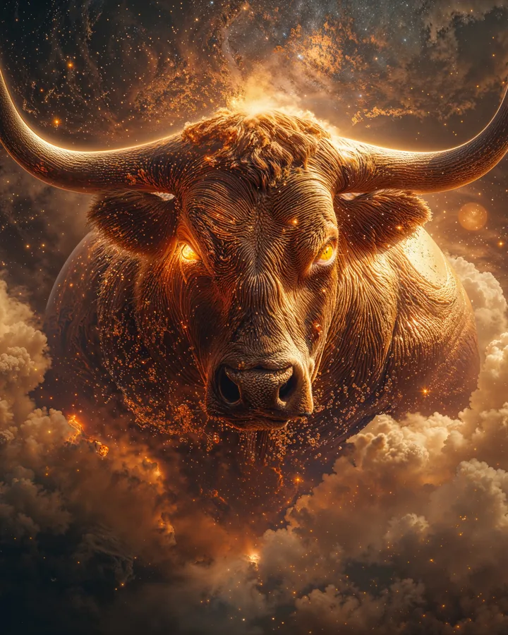 Ox Chinese Zodiac Art Print — Hyper-Realistic — Lunar Guardians variant 1