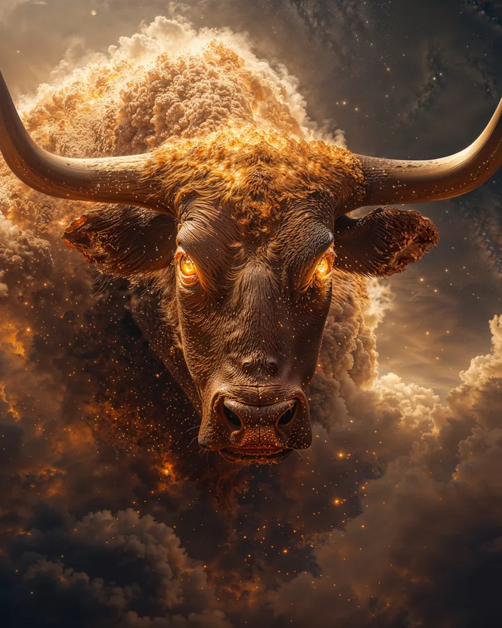 Ox Chinese Zodiac Art Print — Hyper-Realistic — Lunar Guardians variant 2