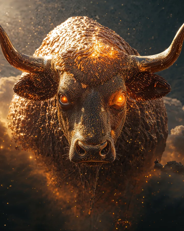 Ox Chinese Zodiac Art Print — Hyper-Realistic — Lunar Guardians variant 3
