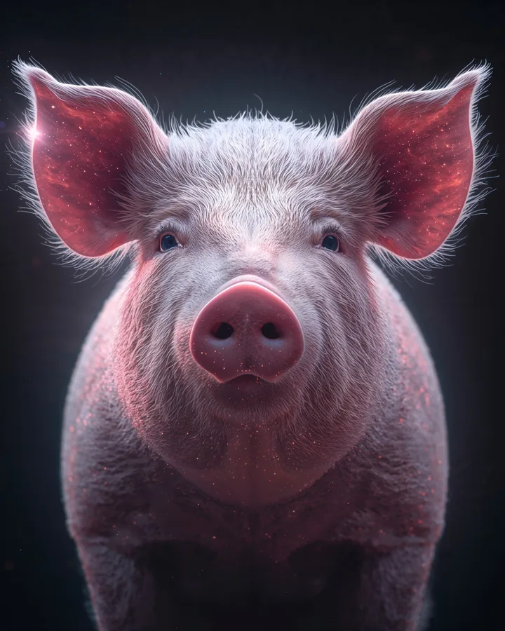 Pig Chinese Zodiac Art Print — Hyper-Realistic — Lunar Guardians variant 2