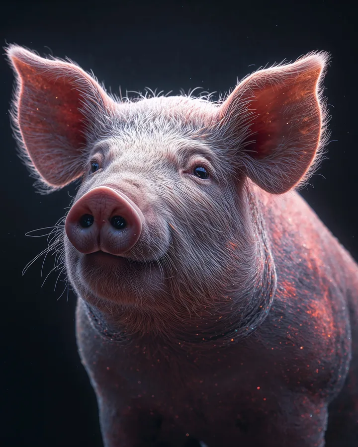 Pig Chinese Zodiac Art Print — Hyper-Realistic — Lunar Guardians variant 3