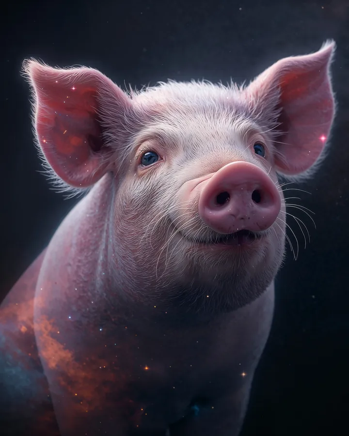 Pig Chinese Zodiac Art Print — Hyper-Realistic — Lunar Guardians variant 4