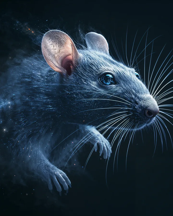 Rat Chinese Zodiac Art Print — Hyper-Realistic — Lunar Guardians variant 2