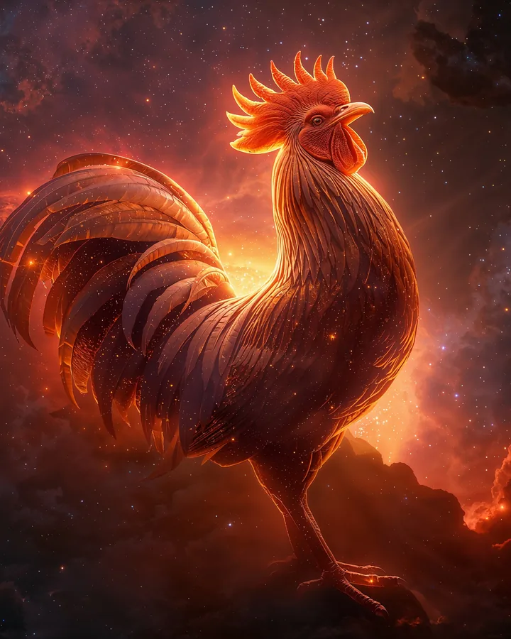Rooster Chinese Zodiac Art Print — Hyper-Realistic — Lunar Guardians variant 4