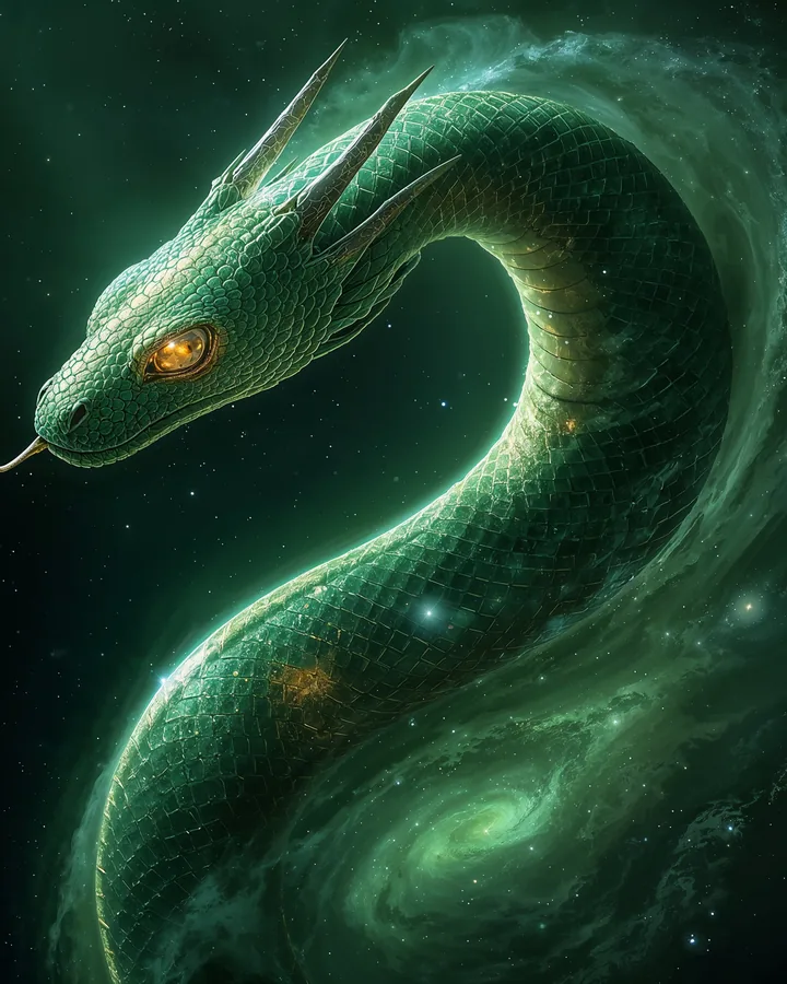 Snake Chinese Zodiac Art Print — Hyper-Realistic — Lunar Guardians variant 3