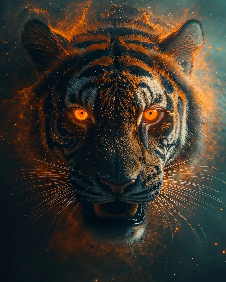 Tiger Chinese Zodiac Art Print — Hyper-Realistic — Lunar Guardians variant 2