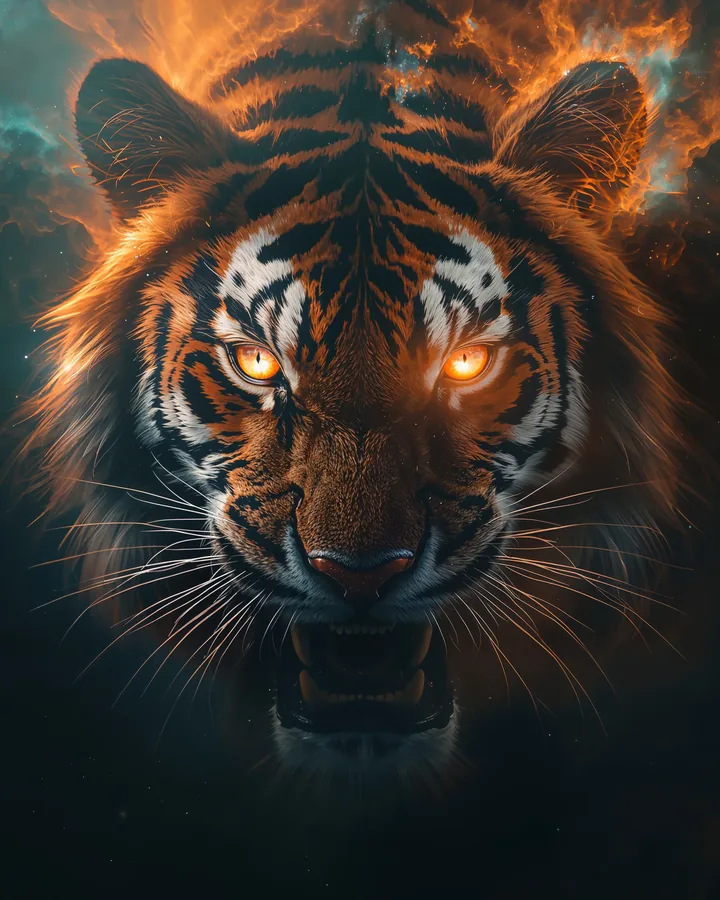 Tiger Chinese Zodiac Art Print — Hyper-Realistic — Lunar Guardians variant 4