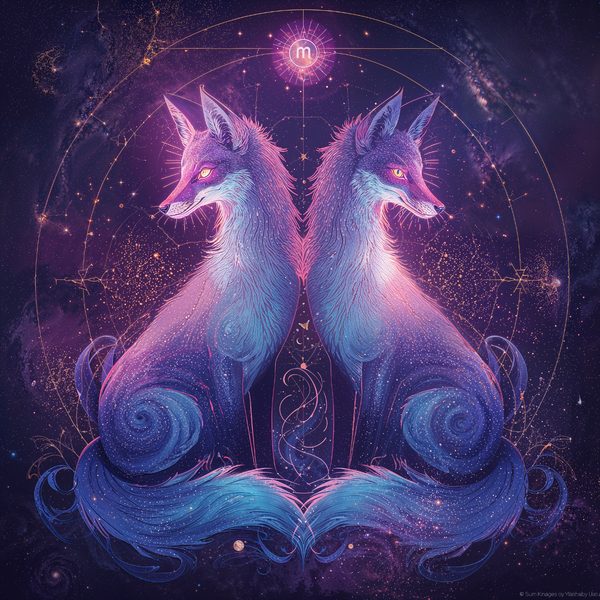 Gemini Twins Digital Art Print