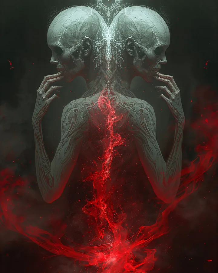 Halloween Horrors variant 1 — Gemini Zodiac Art Print